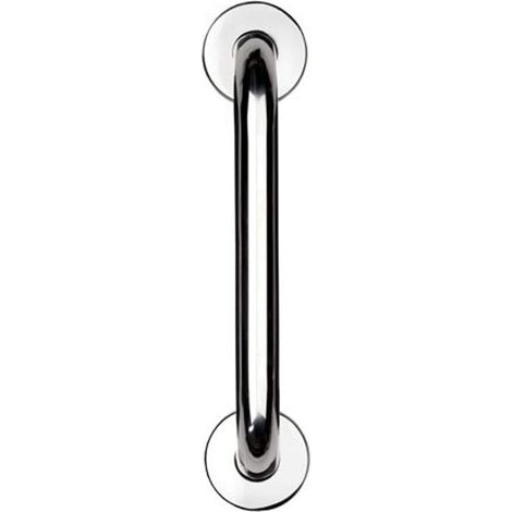 Croydex Chrome Straight Grab Bar Hand Rail, Stainless Steel Shower Handle, 450mm