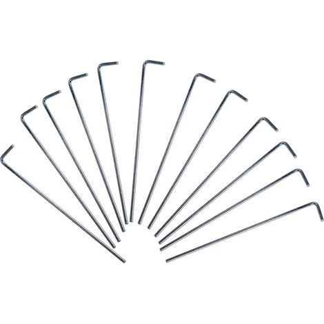 12 Stahl Zeltheringe 19cm mit Haken, Stahlhering Heringe Set (1/4)