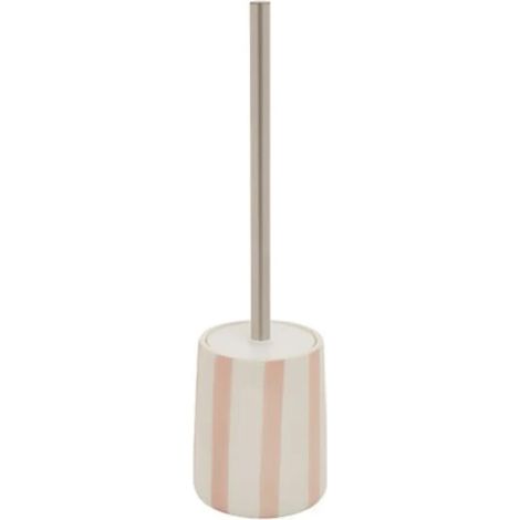 Brosse WC en Céramique "Strio" 39cm Rose (1/3)