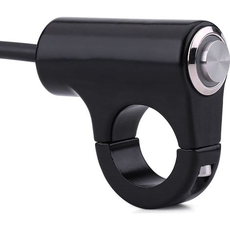 Interrupteur à Bouton Poussoir Momentané,22mm 10-12V 10-16A Aluminium Guidon Commutateur Bouton Poussoir Phare Frein Feux Antibrouillard Interrupteur de Commande Electrique Moto (Lumière (1/5)