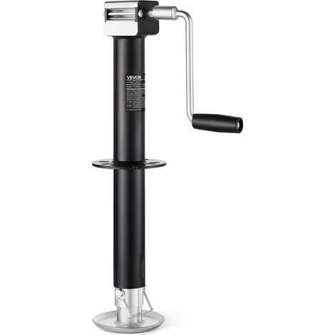 Cric de Remorque Cadre A 2267 kg Course Verticale 381 mm avec Pied Réglable 7 Niveaux, Douille pour Perceuse, Compatible avec Perceuses sans Fil, Convient aux Remorques VR, Utilitaires, Yachts (1/5)