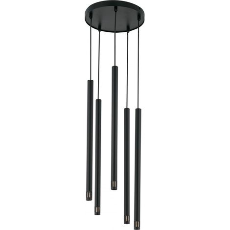 Suspension noire moderne Sopel Laser Ø25 5xG9 Sigma (1/2)