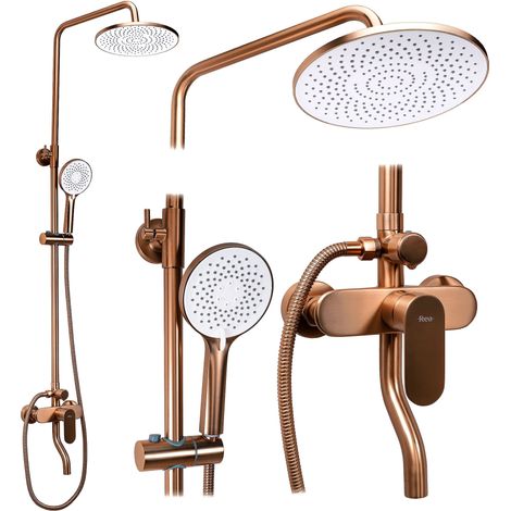 CONJUNTO DE DUCHA REA DROP BRUSH COPPER