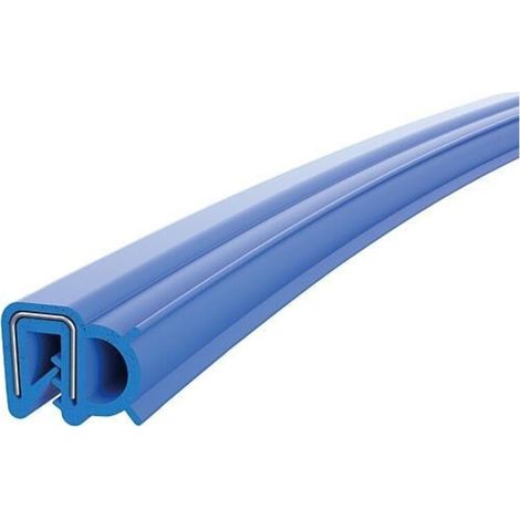 KIPP Kantenschutz-Dichtprofil 5000 x 8,8 x 13,1 Silikon blau Edelstahl A2 (1/3)