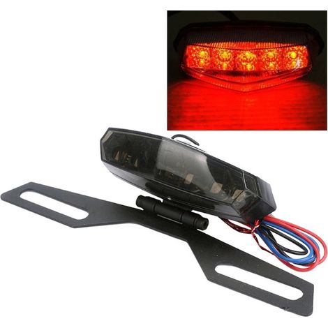Feux arrière Stop / Veilleuses LED - Universel + Support - Version Fumée - ECE (1/5)