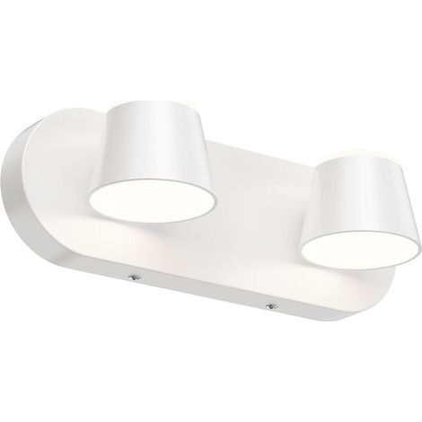 Lampe de coiffeuse à 2 lampes - Applique murale LED blanche, orientable et à intensité variable, 10 W, lumière neutre, 1 pièce (1/5)