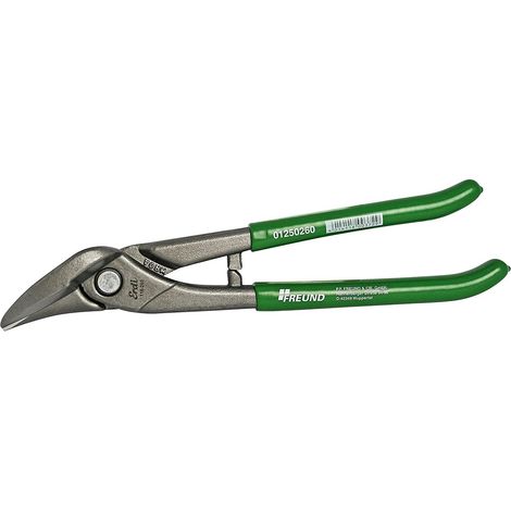 Cisailles en fer-blanc à lames courbes Freund 260 mm Droitier