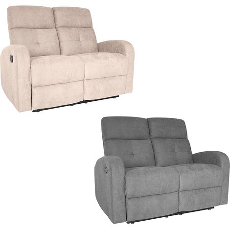 Canapé 2 places RECLINER repose-pieds et dossier inclinable 130x77x64H (1/5)