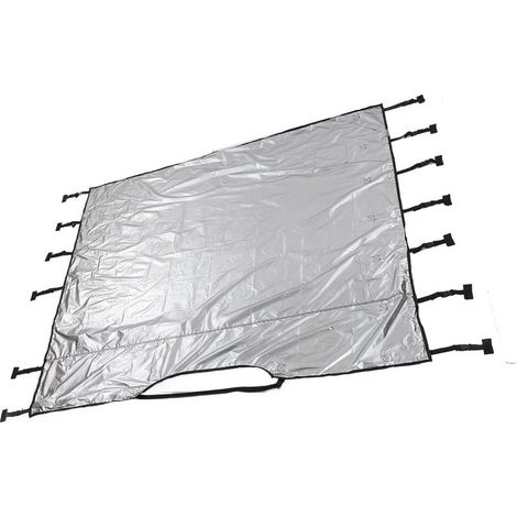 Bâche de protection universelle noire en Oxford pour caravane avec éclairage LED (1/5)