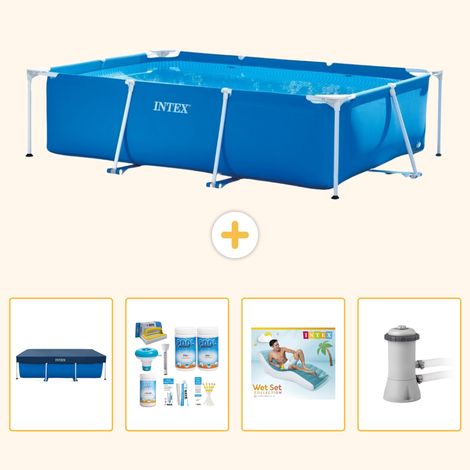 Intex Piscine Tubulaire Rectangulaire - 300x200x75 cm - 5-pièces S172 (1/5)