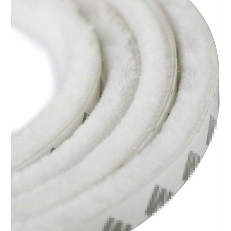 10m Bande de Brosse Autocollante Anti-poussière Résistant au vent pour Fenêtres et Portes Mobiles, Largeur 9mm x Hauteur 23mm (épaisseur 23mm/(pour 9-20 mm), Blanc) (1/5)