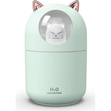 300 ml Mini humidificateur à ultrasons, fonction de lumière nocturne, muet, convient pour salon, chambre à coucher, bureau, cadeau créatif pour les enfants, les amis et les amoureux (1/5)