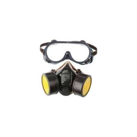Masque à gaz professionnel masque de peinture au charbon actif respirateur avec 2 filtres anti-poussière. pesticides. formaldéhyde. laque colorée (1/5)