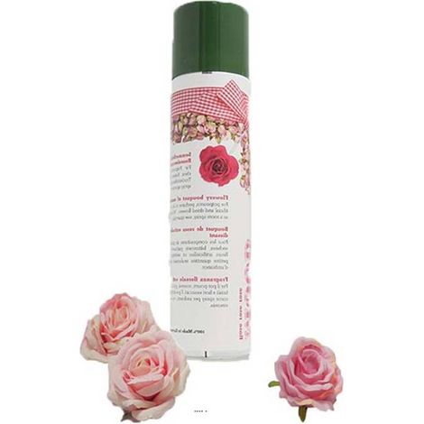 Bombe spray parfum d'ambiance - bouquet et pots 400 ML à la Rose