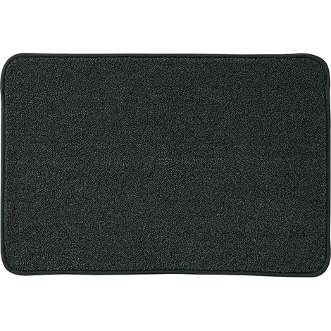 Tappeto bagno nero 60x40 cm in microfibra antiscivolo Spring (1/3)