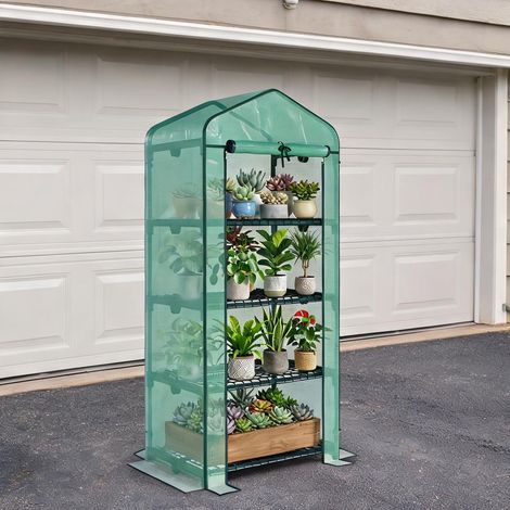 Serre de jardin dunkelgrün en pE Metall 70 x 50 x 160 cm (1/5)