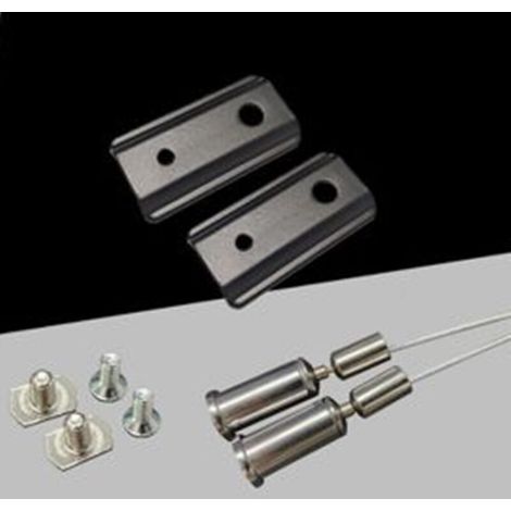 Set Of 2 Pieces Wire Suspension Wires Magnetic Track System Out Of Wall Gf-sm