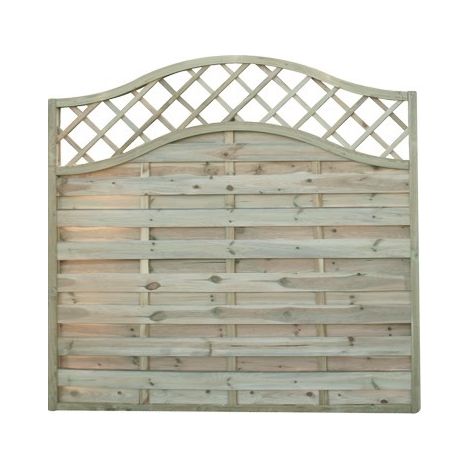 Pannello barriera ad arco grigliato 180x180 cm frangivista in legno di pino impregnato Lasa (1/10)