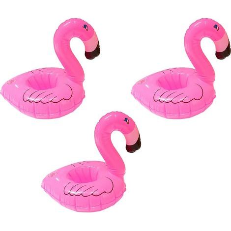 Porte-gobelet gonflable Sarini Flamingo, porte-gobelet en forme de flamant rose (1/5)