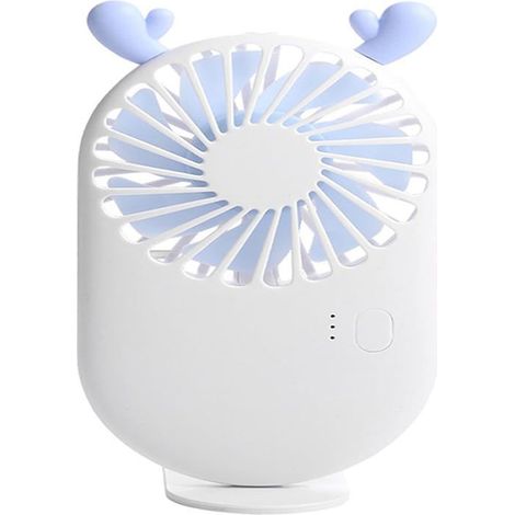 Mini ventilateur portable mignon, ventilateur de poche avec base comme petit ventilateur de bureau, ventilateur personnel rechargeab (1/5)