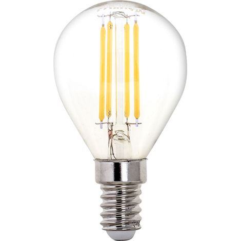 Glühbirne e14 (schlank) sphärisch klassisch led 4w 4000k 470lm transparent-a++