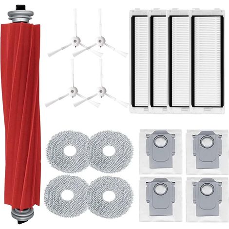 17-teiliges Ersatz-Zubehörset für Roborock Q Revo und Roborock P10 Staubsaugerroboter, einschließlich Hauptbürste, Wischtuch, Staubbeutel, HEPA-Filter, Seitenbürste (1/4)