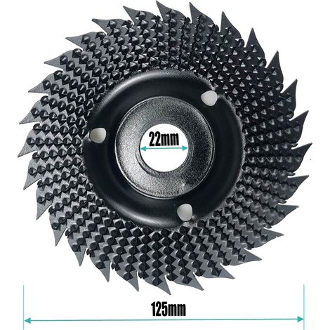noir Disque à meuler dentelé de 125 mm pour meuleuse d'angle, roue de polissage, disque dentelé, disque à meuler circulaire, outil de bricolage pour le travail du bois (1/5)