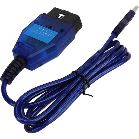Câble Diagnostic OBD2 avec Puce FT232RL Transmission Stable Précise pour Audi A2 A3 A4 A6 A8 S2 S3 TT (1/5)