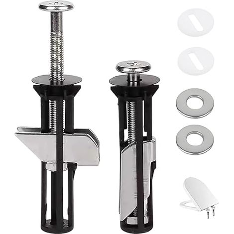 Universal Long Stainless Steel Toilet Seat Bolts Quick Release Hinged Fixing Replacement Toilet Seat Toilet Seat Hinges Fixings (1/5)