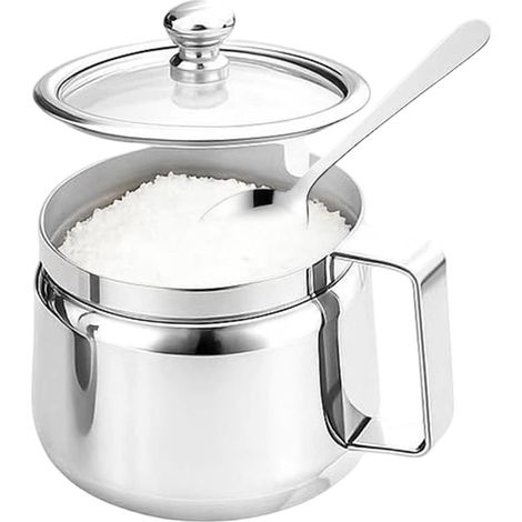 Bol À Sucre,Pot De Stockage En Acier Inoxydable 500 Ml,Pot à (1/5)