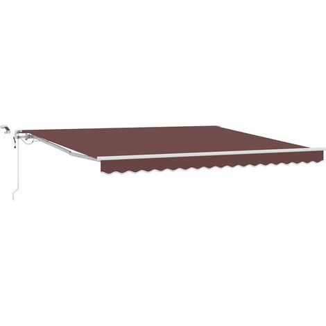 Maison Exclusive - Tenda da Sole Retrattile Automatica con LED Marrone 400x300 cm