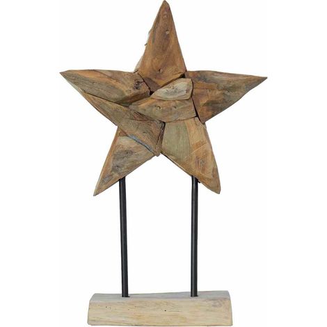 Estrella de Navidad Marrón 31 x 15 x 46 cm vidaXL