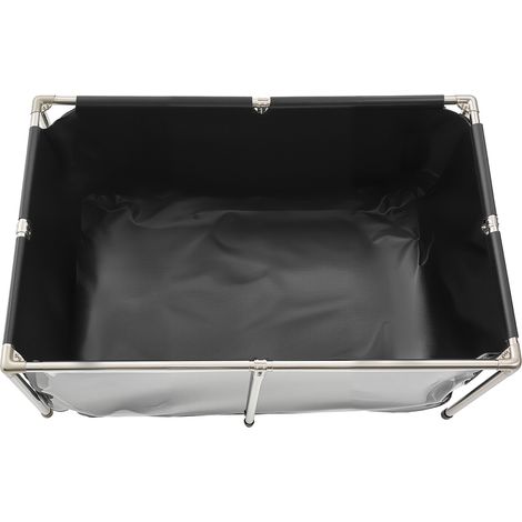 Mophorn Fischteich aus Segeltuch, 480 L Fischtank, PVC-Koi-Tank mit Sichtfenster, Goldfischtank mit Edelstahlrahmen & Ablassventil, ideal für die Zucht von Koi und Goldfischen (schwarz)