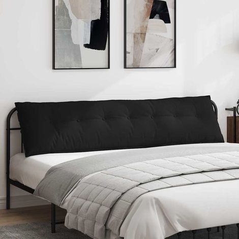 Rückenkissen Schwarz 200 x 50 cm Mikrofaserstoff