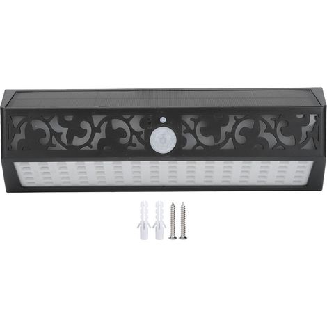 Applique murale solaire étanche à 90 LED avec détection de présence humaine pour patio, jardin, terrasse, porche (1/5)