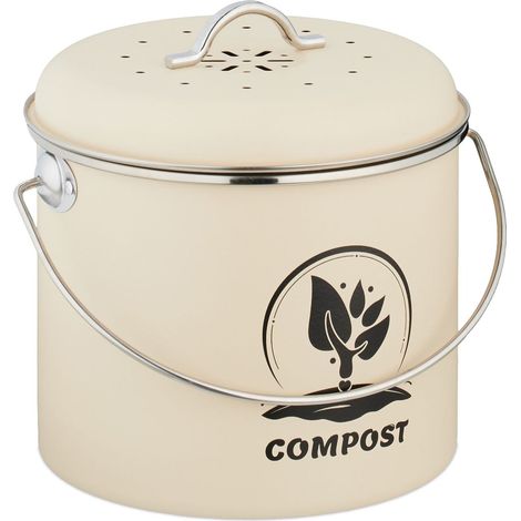 Compostera de cocina de 3,5 l con filtro de carbón
