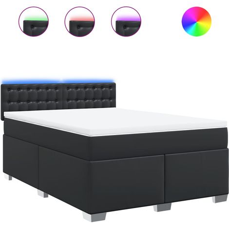 Maison Exclusive - Boxspringbett mit Matratze Schwarz 140x200 cm