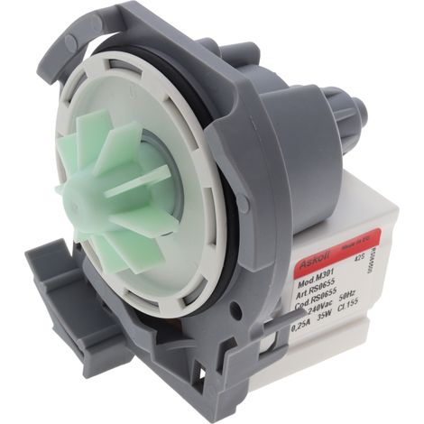 Pompa scarico Askoll M301 RS0655 35W 240V per lavastoviglie Whirlpool Ignis ADP (1/5)