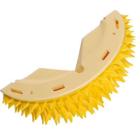 Toiletteur pour chat en forme de durian, pot à herbe à chat résistant en ABS et PVC, griffoir d'angle coloré pour la maison. (1/4)