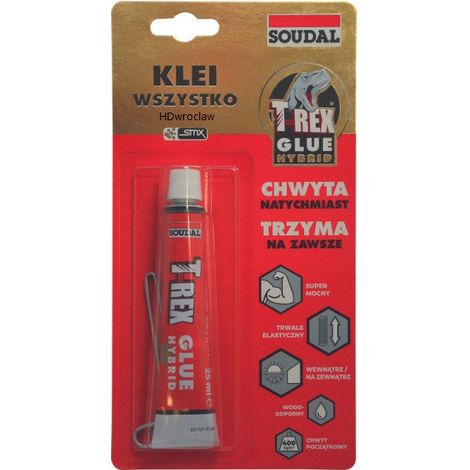 Colle Hybride T-Rex - 25ml - Blanc - Fort et Résistant - Idéal pour Multi-Matériaux