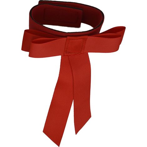 Fiocco rosso per la decorazione della coda del cavallo con chiusura a strappo