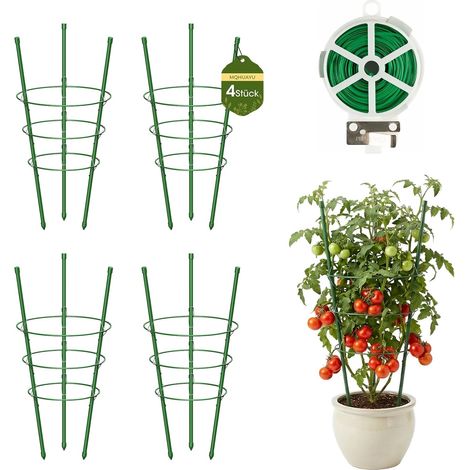APEX Ensemble de 4 supports pour plantes grimpantes, de 45 cm de haut et 28 cm de diamètre. (1/5)