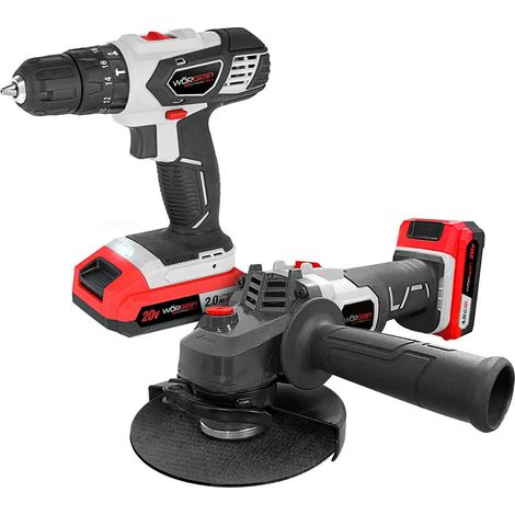 Bohrmaschine und Winkelschleifer worgrip 850W 900W Set (1/2)