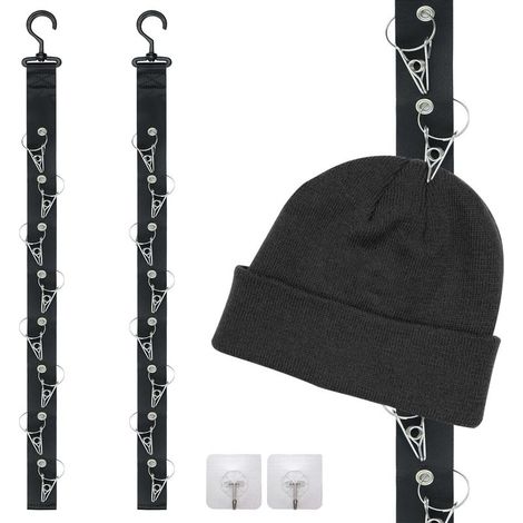 Kappenhalter, Wand-Hutablage, Baseball-Organizer, 360° drehbarer Kappenhalter, Wandregal, Hängende Hutablage zur Aufbewahrung von Kappen, Handtüchern und Schals (1/5)