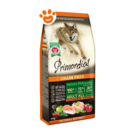Primordial Dog Grain Free Adult Pollo e Salmone - Sacco 12 Kg - Cibo Secco Cani