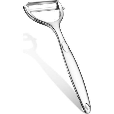 Stainless Steel Vegetable Peeler with Sharp Blade, Y-Shaped Fruit and Vegetable Peeler, Ergonomic Non-Slip Peeler for Potatoes, Carrots, Vegetables and Fruits (Silver) (1/5)