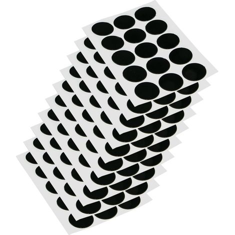 Emuca - Tappo coprivite Adesivo, Ø20mm, Nero, Confezione di 150 Pezzi (1/5)
