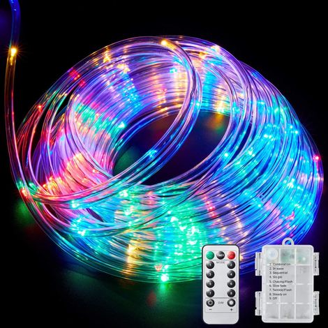 Guirlande Lumineuse LED - 50 LED - 7 M - 8 Modes - Étanche - À Piles - Télécommande Incluse - Pour Décoration Intérieure Extérieure (1/5)