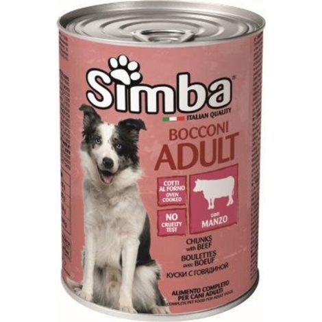CIBO CANE MONGE SIMBA  415 G BOCCONC VITELLO Q.TA 24