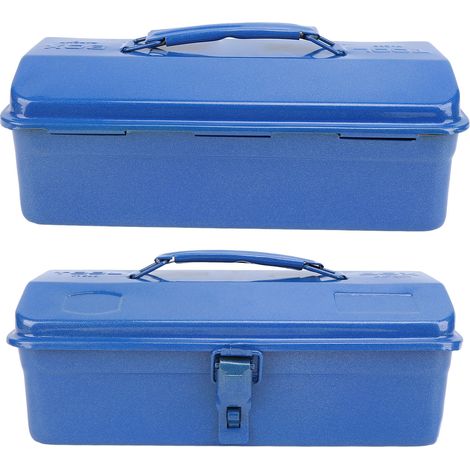 Cassetta portautensili blu, struttura in metallo, organizer portatile resistente per attrezzi, ideale per officina, garage, auto e cantiere. 280